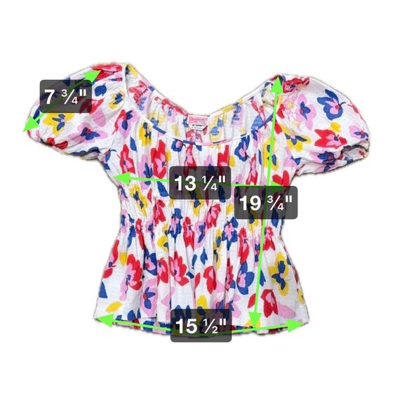 NWOT Reworked Kate Spade Summer Flowers Riviera Top Size XS - 1-2 DAY QUICK SHIP - Picture 8 of 8